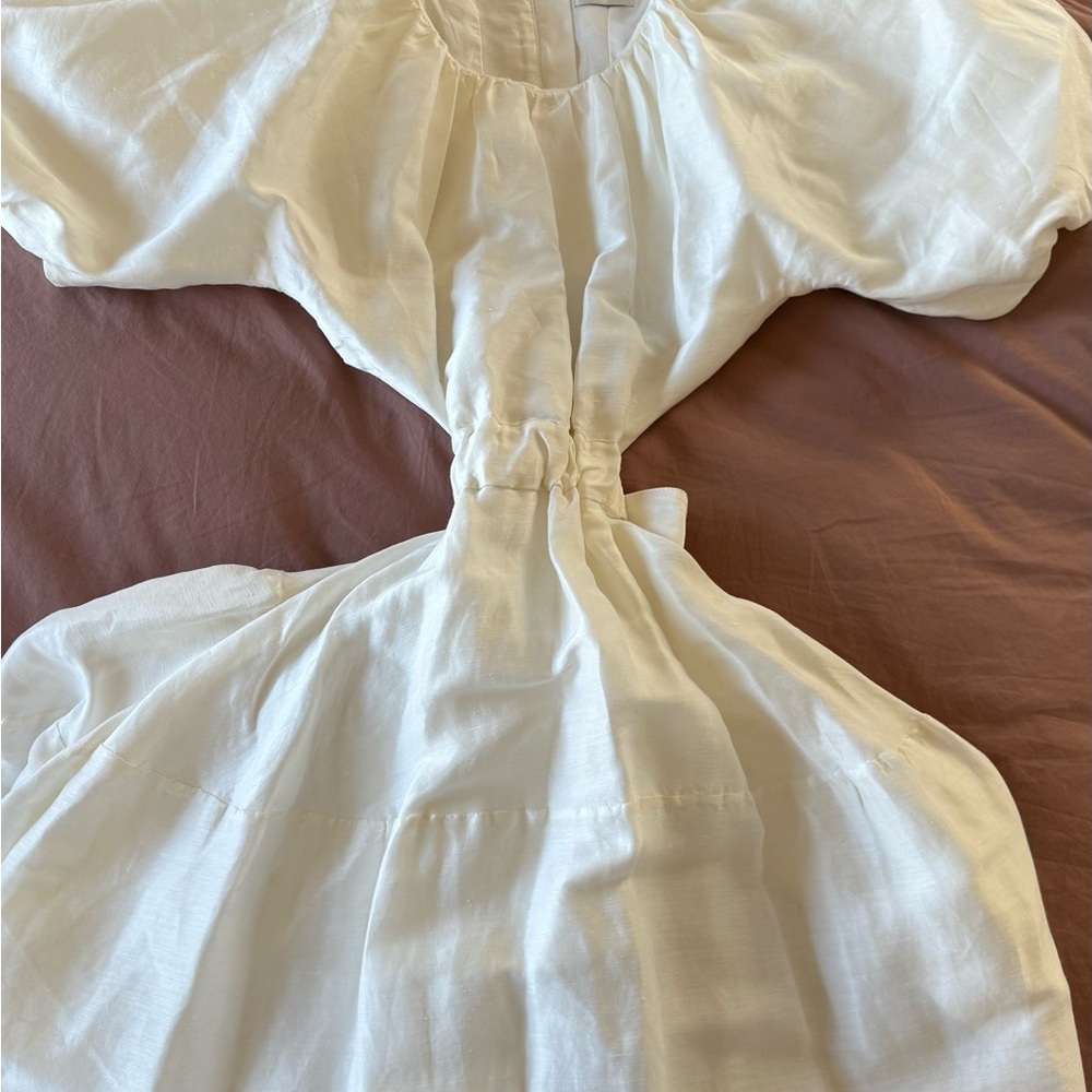 Aje Mimosa Cutout Midi Dress in IVORY